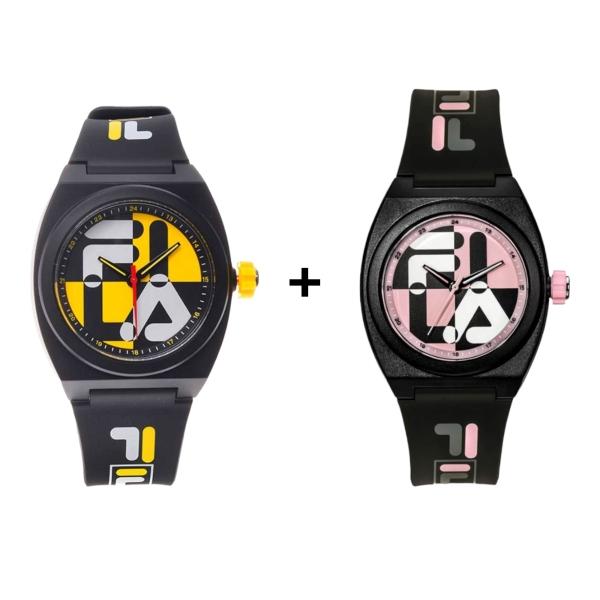 SET DE RELOJES FILA EN PAREJA PARA SAN VALENTÍN COLOR NEGRO 38180103 /38180104