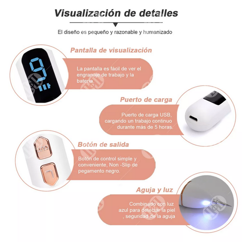 Pluma dermatologica Quita lunares Verrugas Remueve Manchas Pecas Tatuajes