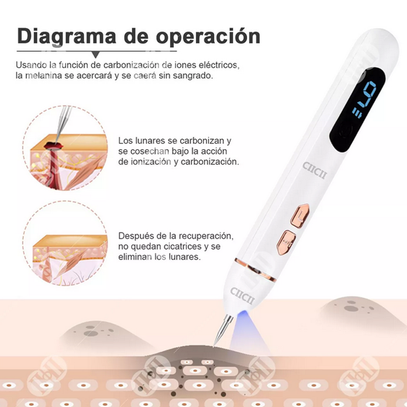 Pluma dermatologica Quita lunares Verrugas Remueve Manchas Pecas Tatuajes