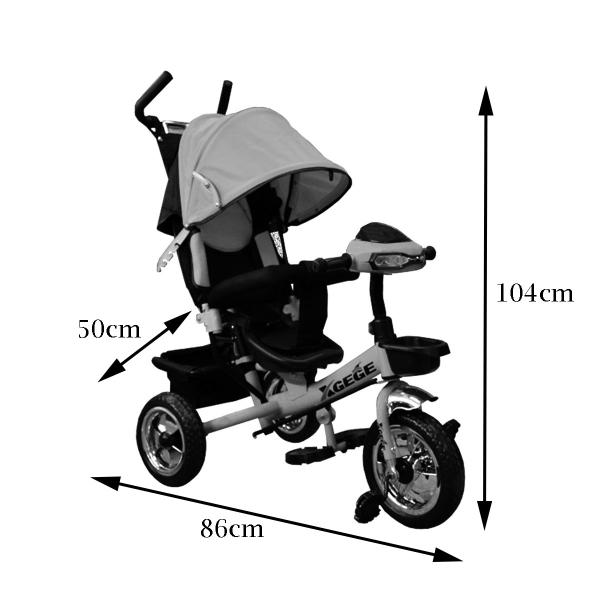 Triciclo Infantil Evolutivo con Luz y Sonido para niños G106 Naranja.