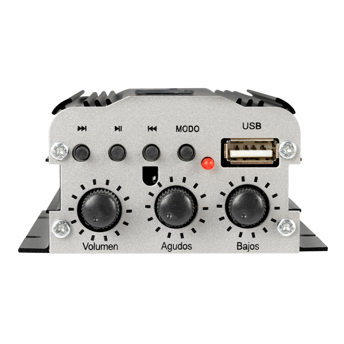 Mini Amplificador De 2 Canales Bluetooth Mitzu Mit-76bt Color Negro