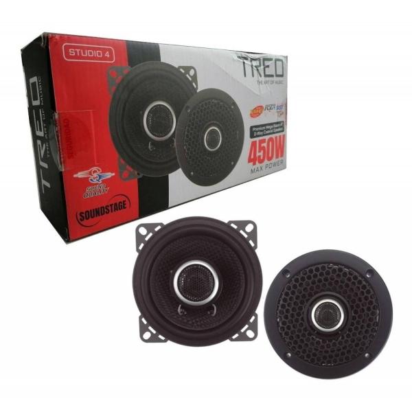 Bocinas Coaxiales Treo STUDIO4 450 Watts 4 Pulgadas 4 Ohms 45 Watts RMS 2 Vías Soundstage 