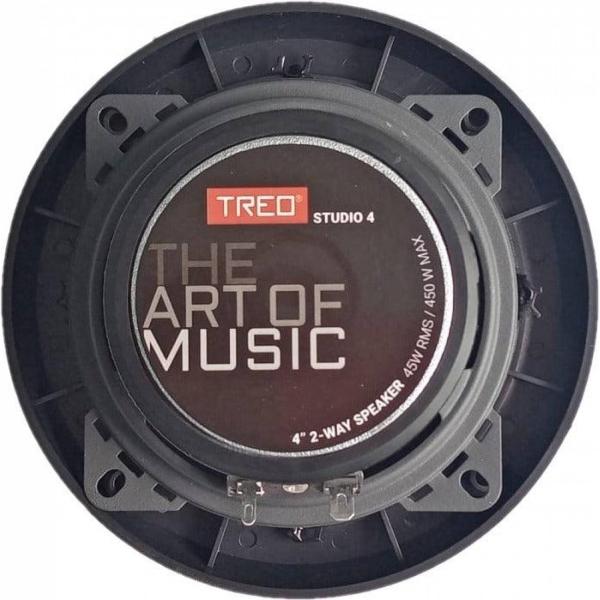 Bocinas Coaxiales Treo STUDIO4 450 Watts 4 Pulgadas 4 Ohms 45 Watts RMS 2 Vías Soundstage 