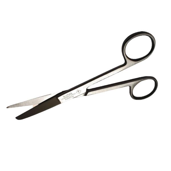 Tijera Roma Aguda Curva 14 Cm Instrumental Médico Guttek