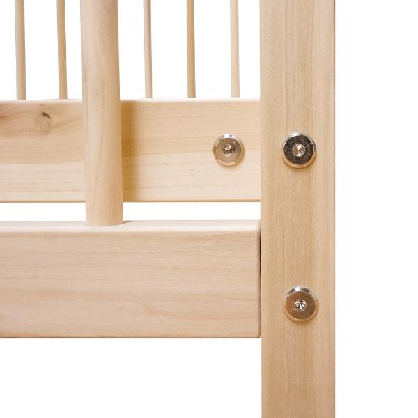 Cuna Para Bebe Nórdica Corral De Madera Importada Montessori