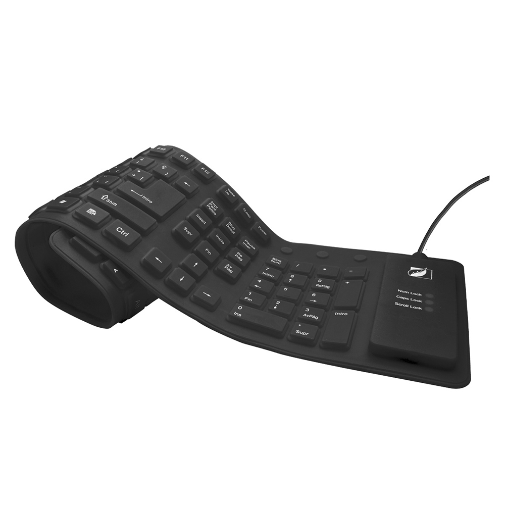 Teclado Para Pc Qwerty Green Leaf Flexible 18-8338