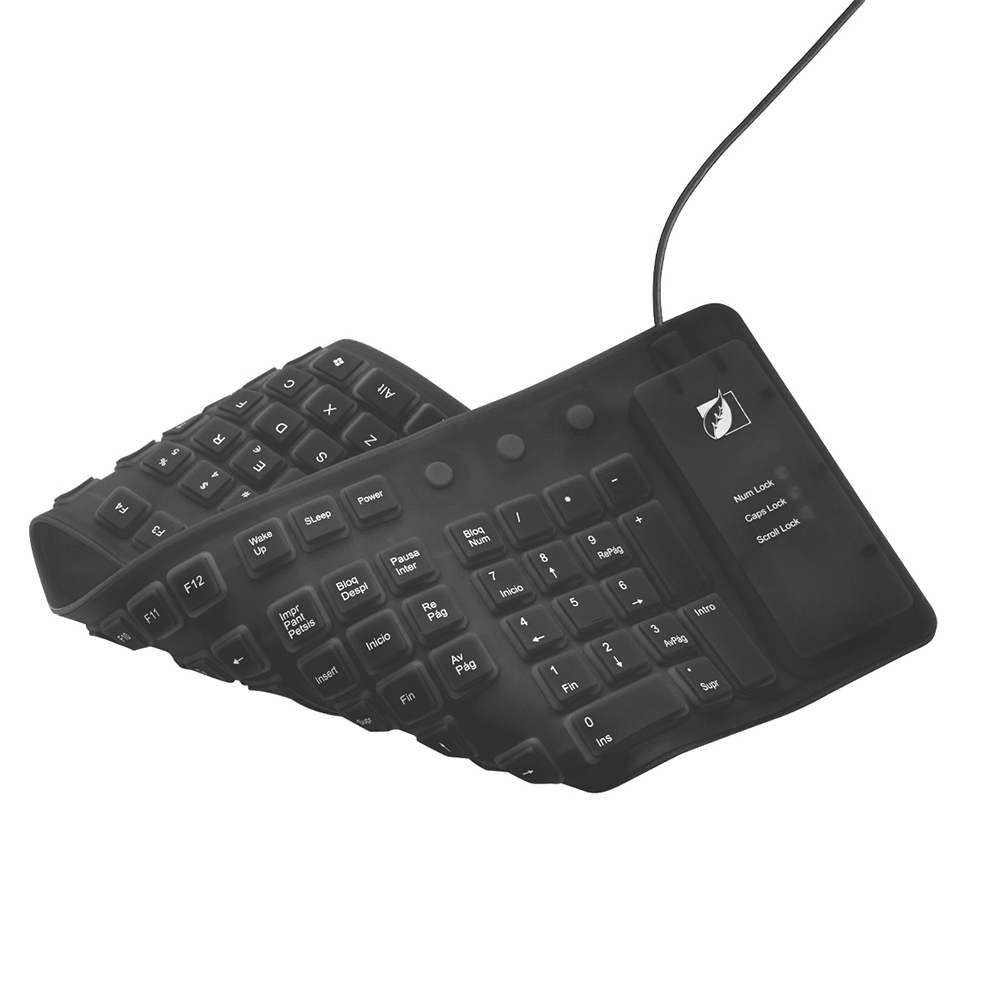 Teclado Para Pc Qwerty Green Leaf Flexible 18-8338