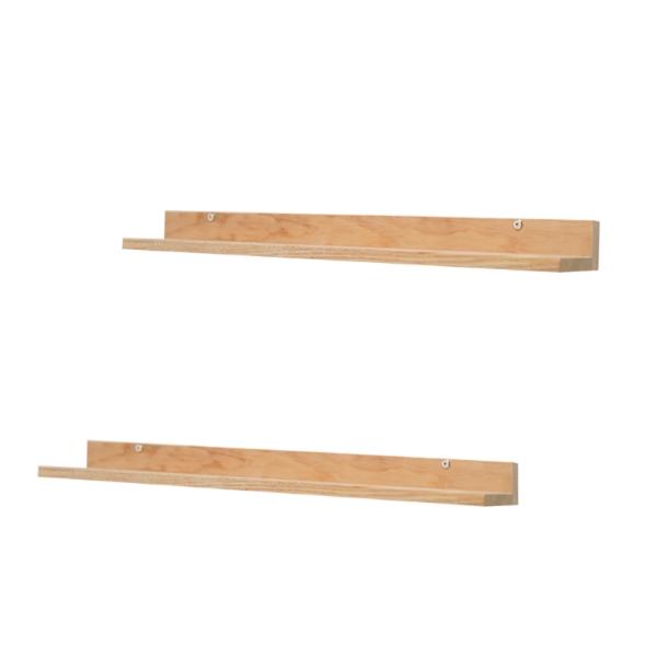 Set 2 Repisas Minimalista Madera de Pino Estante de Pared Librero