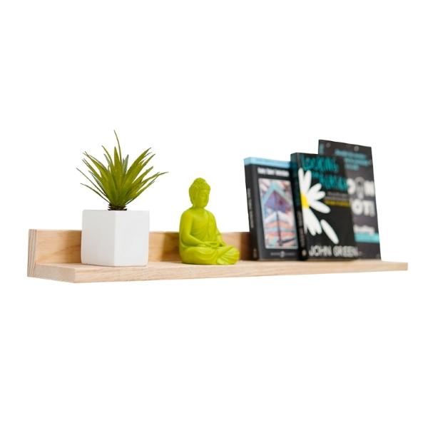 Set 2 Repisas Minimalista Madera de Pino Estante de Pared Librero