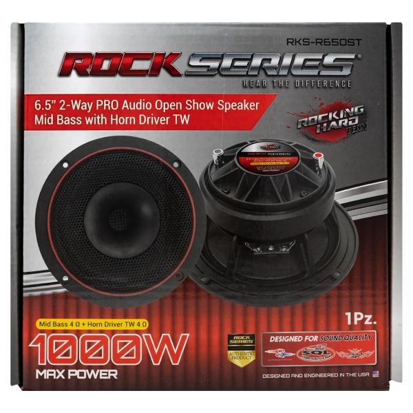 Medio Rango Open Show C/tweeter Integrado Rock Series RKS-R65OST 1000 Watts 6.5 Pulgadas 