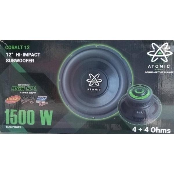 Subwoofer Doble Bobina Atomic Audio COBALT12 1500 Watts 12 Pulgadas 4 Ohms 750 Watts RMS High SPL y  