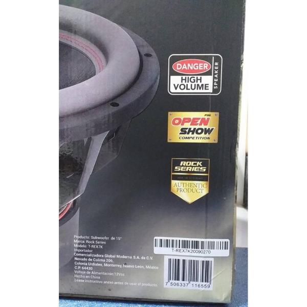 Subwoofer Open Show Competition Rock Series T-REX7K 7000 Watts 15 Pulgadas 2 +2 Ohms DVC 