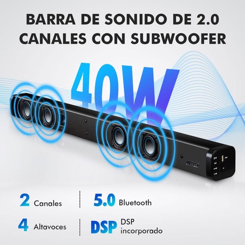 Barra De Sonido Bocinas Bluetooth Para Tv Home Theater