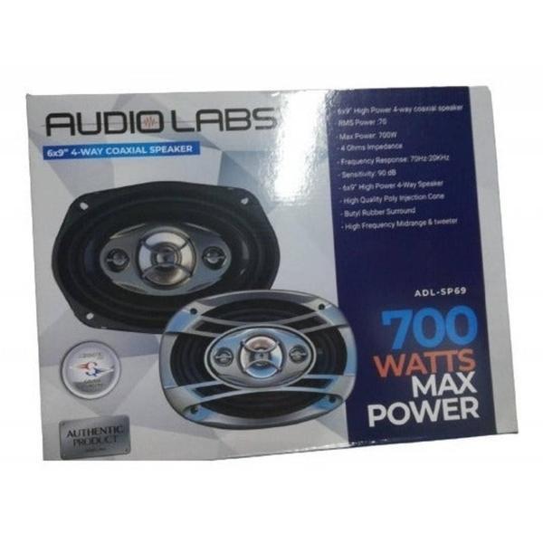 Bocinas Coaxiales Audio Labs ADL-SP69 350 Watts 6x9 Pulgadas 4 Ohms 70 Watts RMS 4 Vías 