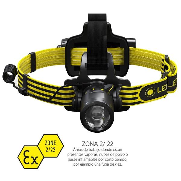 Linterna Antiexplosiva de Cabeza ILH8 Amarilla Ledlenser