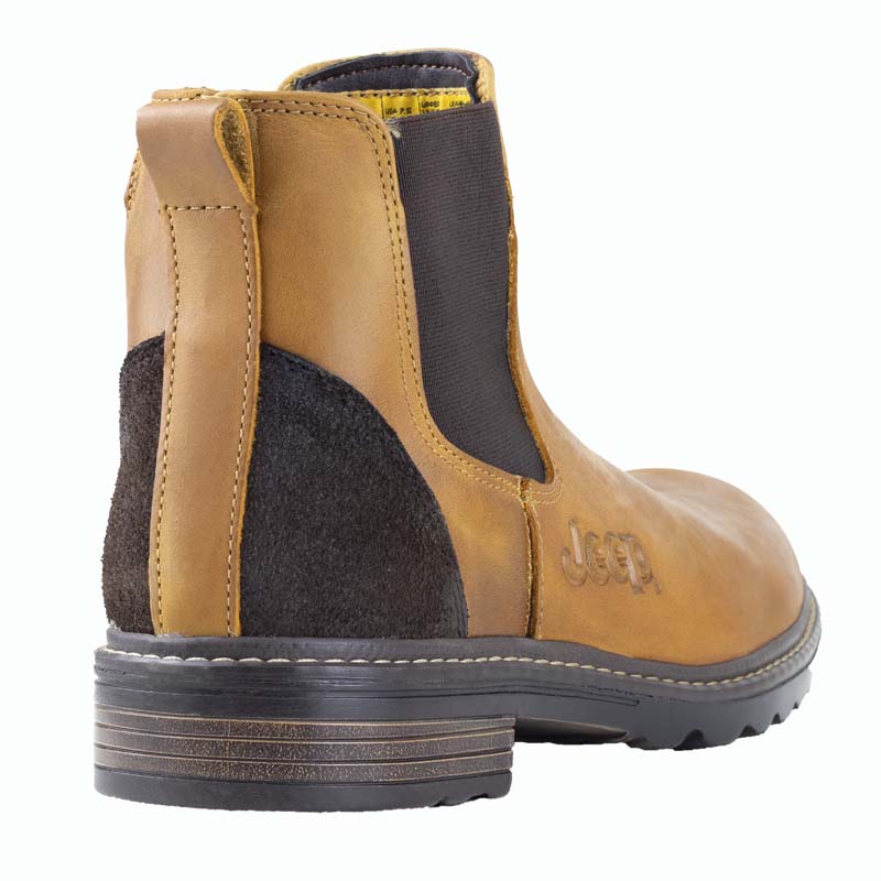 BOTINES CHELSEA PARA HOMBRE SEMI VESTIR JEEP 20100 ENCINO MIEL CONFORT .