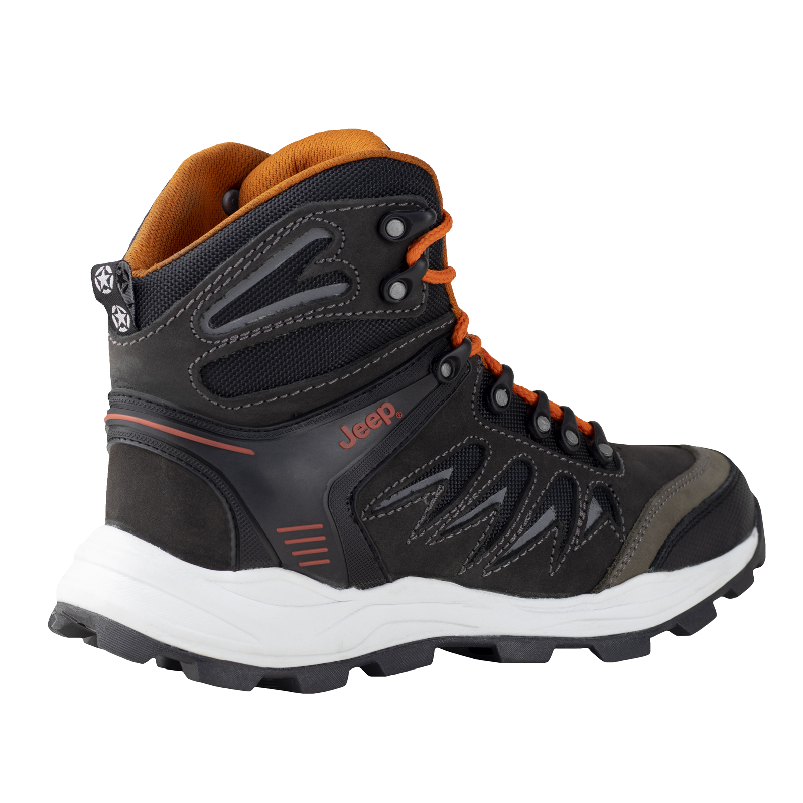 Botas Urbanas Hombre Outdoor Jeep 701 Gris Negro Piel Nobuck.
