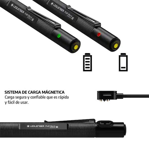 Linterna Recargable de Bolsillo P4R WORK Negra Ledlenser