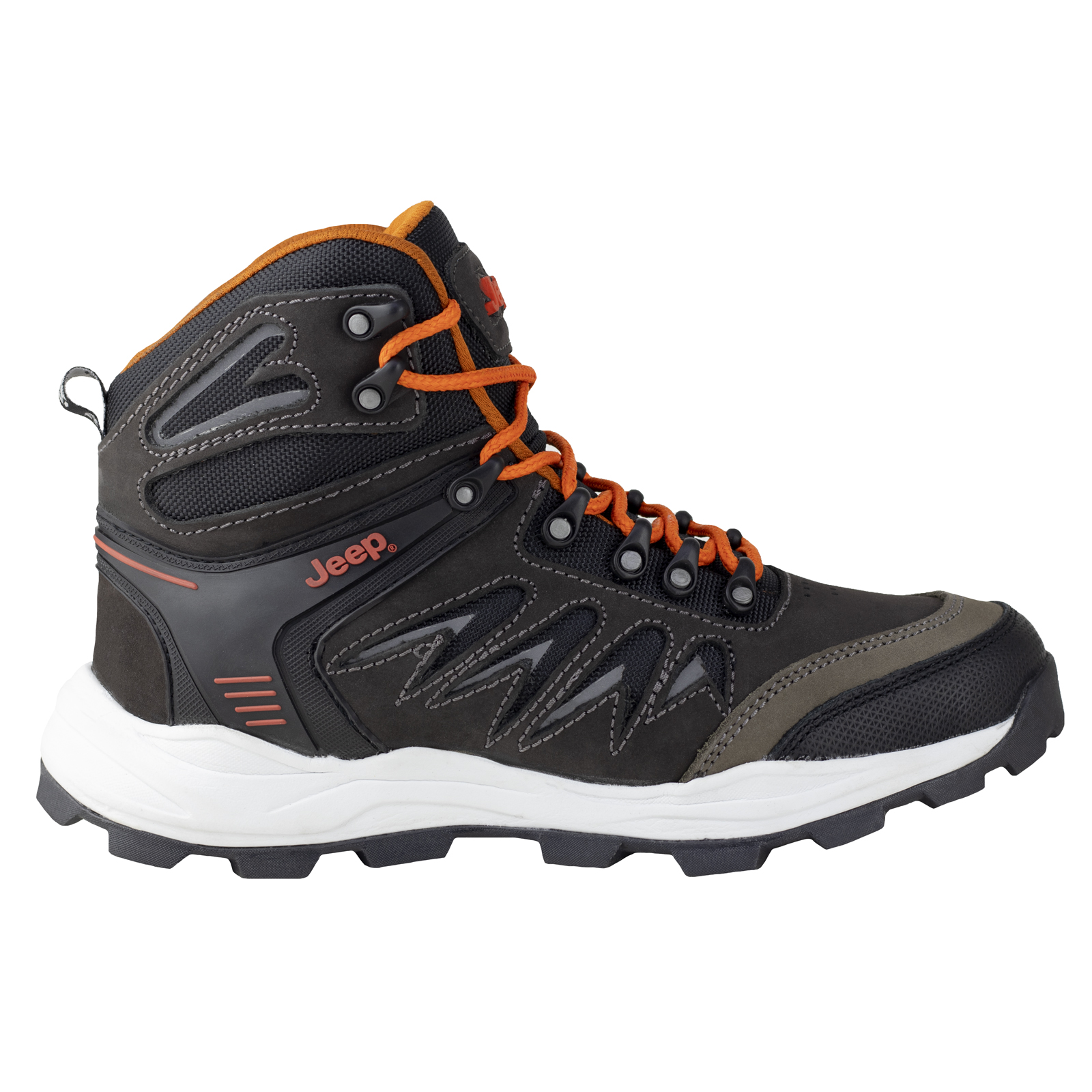 Botas Urbanas Hombre Outdoor Jeep 701 Gris Negro Piel Nobuck.