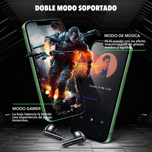 Audífonos Lenovo Thinkplus Xt81 Bluetooth 5.3 Gamer Tws Leds