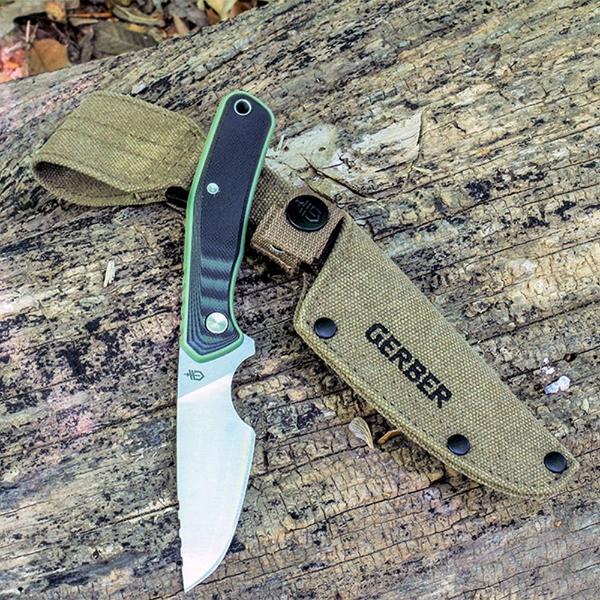 Cuchillo Liso DOWNWIND Verde Gerber