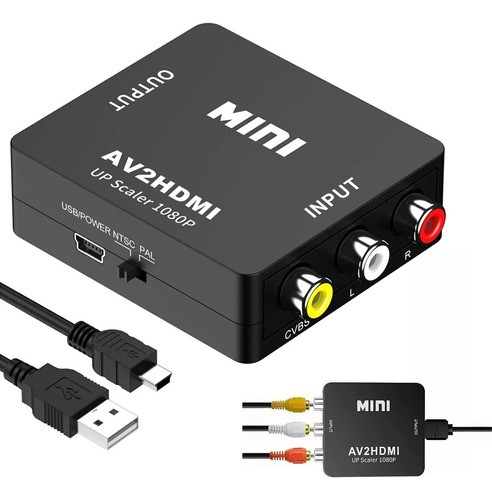 Convertidor Adaptador Rca Vga A Hdmi 1080p De Audio Y Video - Main Image