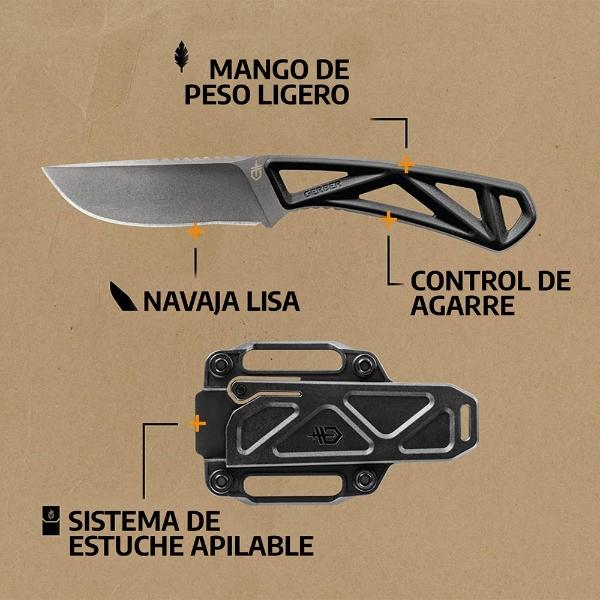 Cuchillo Liso EXO-MOD CAPER Negro Gerber