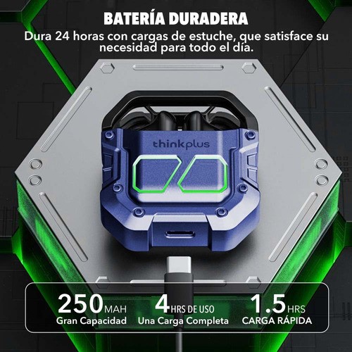 Audífonos Lenovo Thinkplus Xt81 Bluetooth 5.3 Gamer Tws Leds