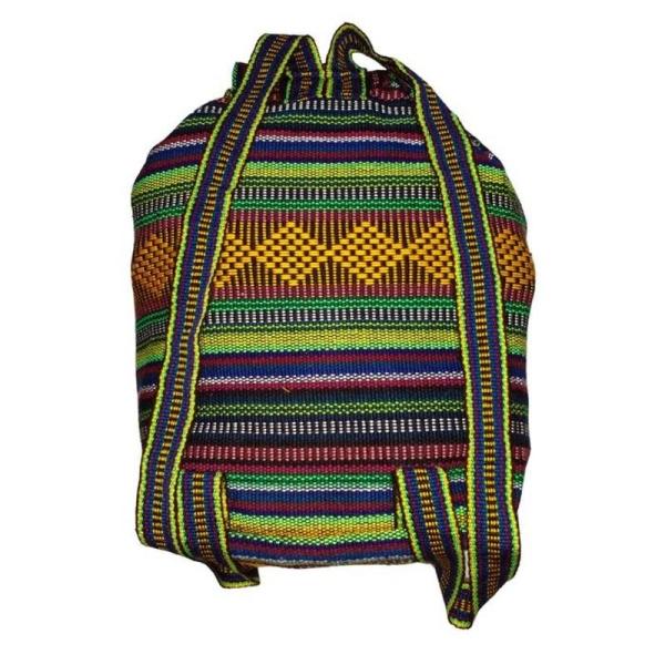 Mochila Bordada Artesanal MXYUR-001-15 1 Pza 10Kg AzulVerdeRojoAmarillo Hechas a Mano HiloEstambre, YuritColors