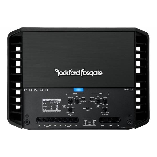 Amplificador 4 Canales Rockford Fosgate P400X4 400 Watts Clase AB Punch Series 