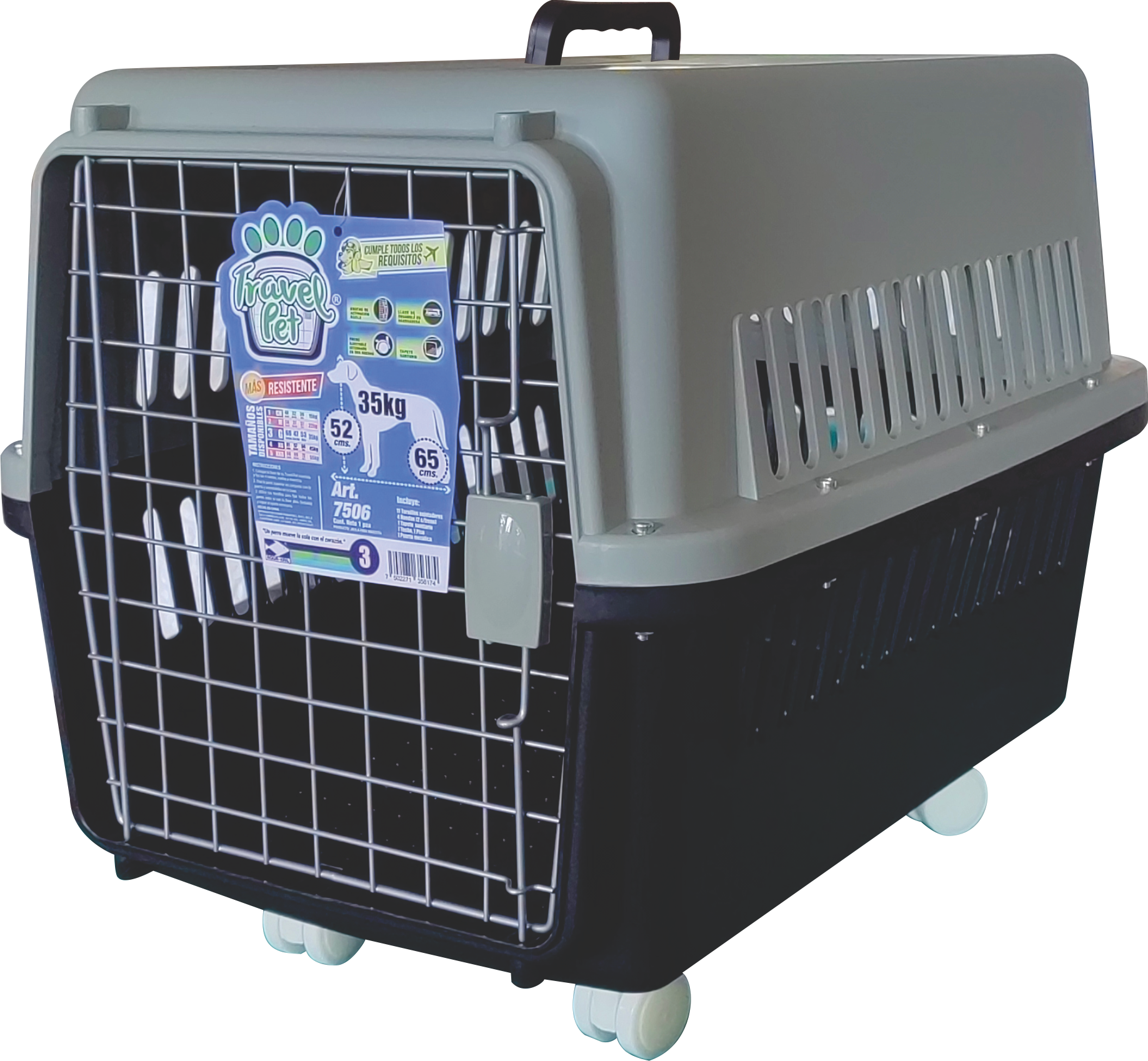 Jaula Transportadora Para Perro Mediano Kennel 66x47x46cm 7506