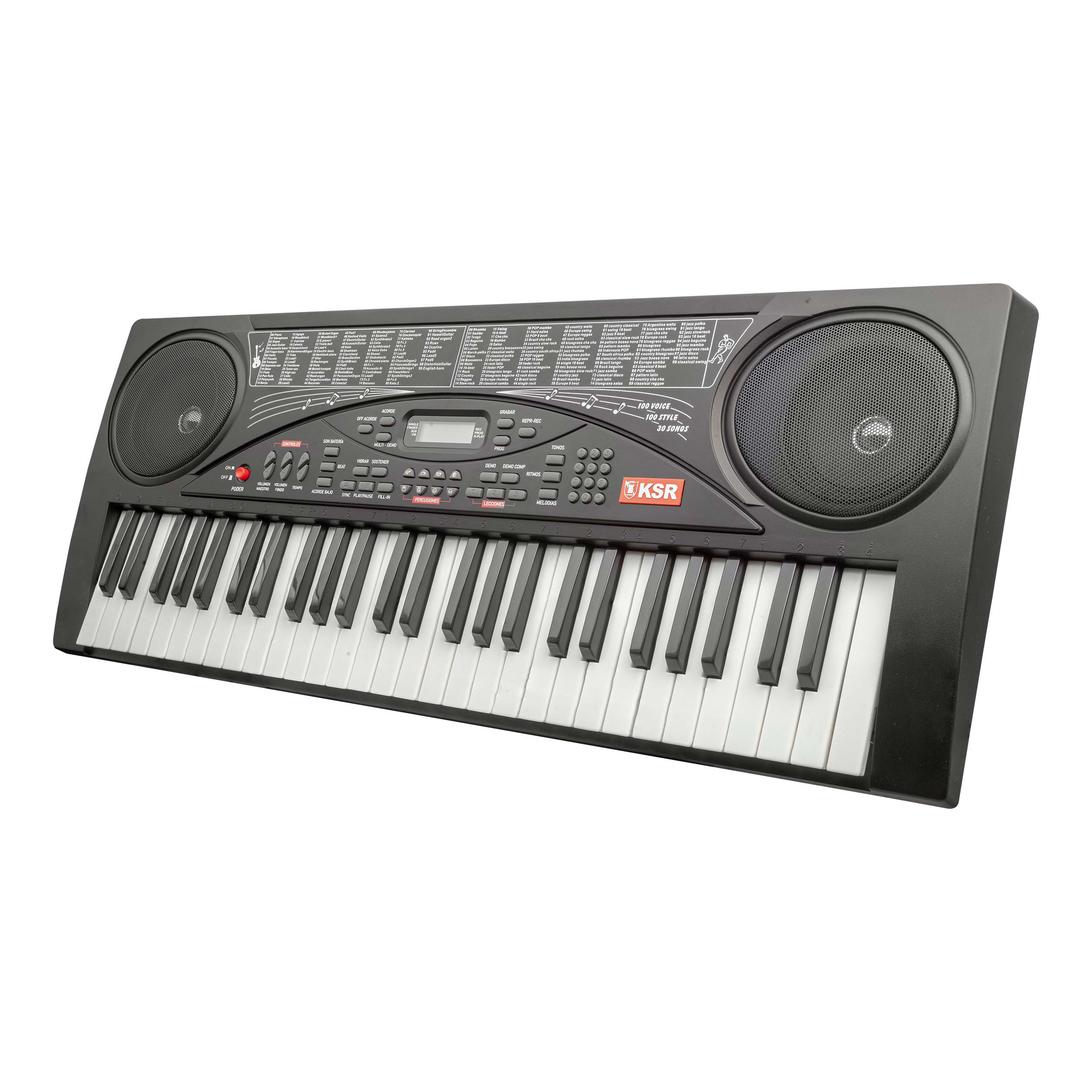 Teclado Musical De 54 Teclas Y Micrófono Kaiser Mtc-5480