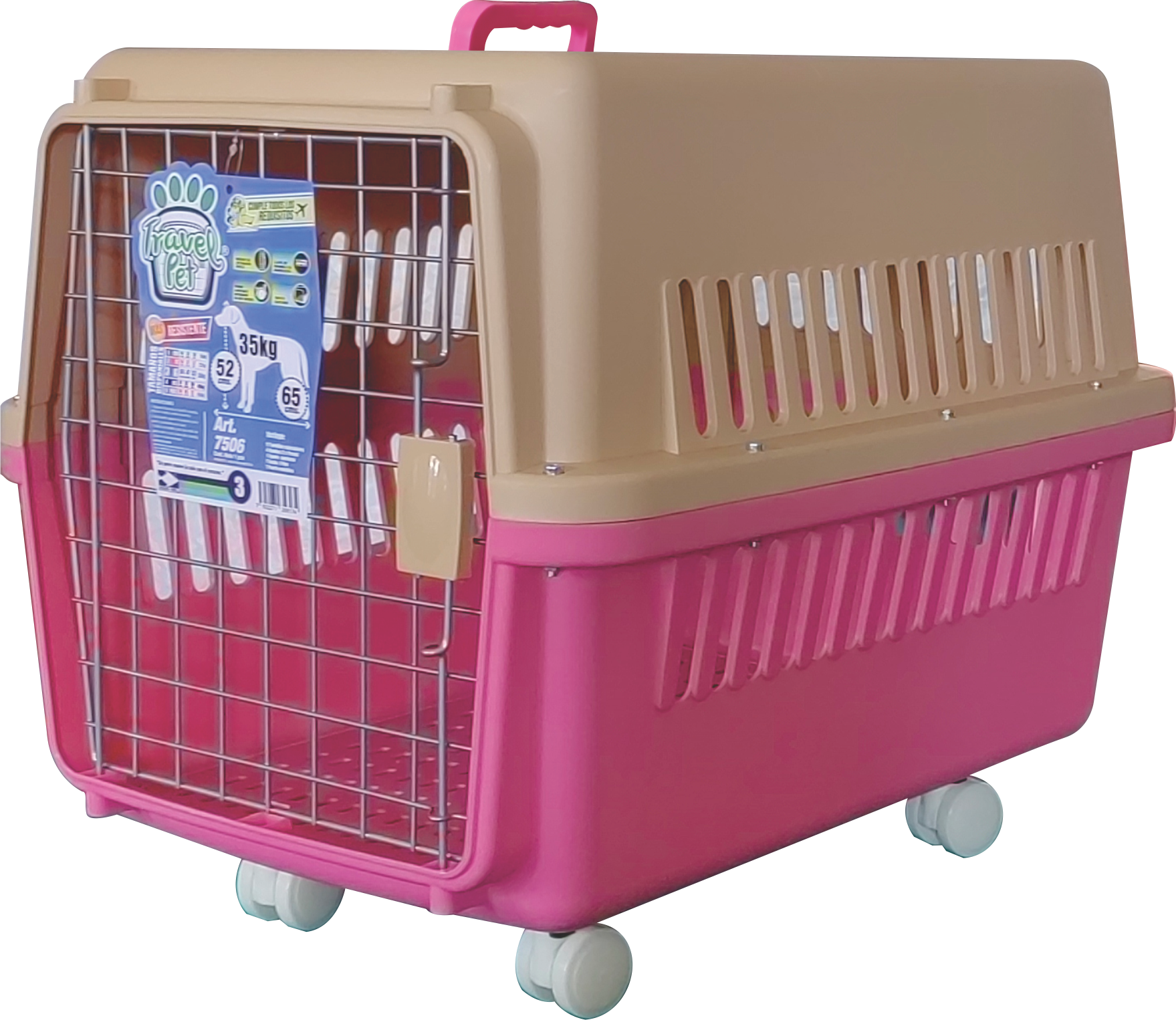 Jaula Transportadora Para Perro Mediano Kennel 66x47x46cm 7506