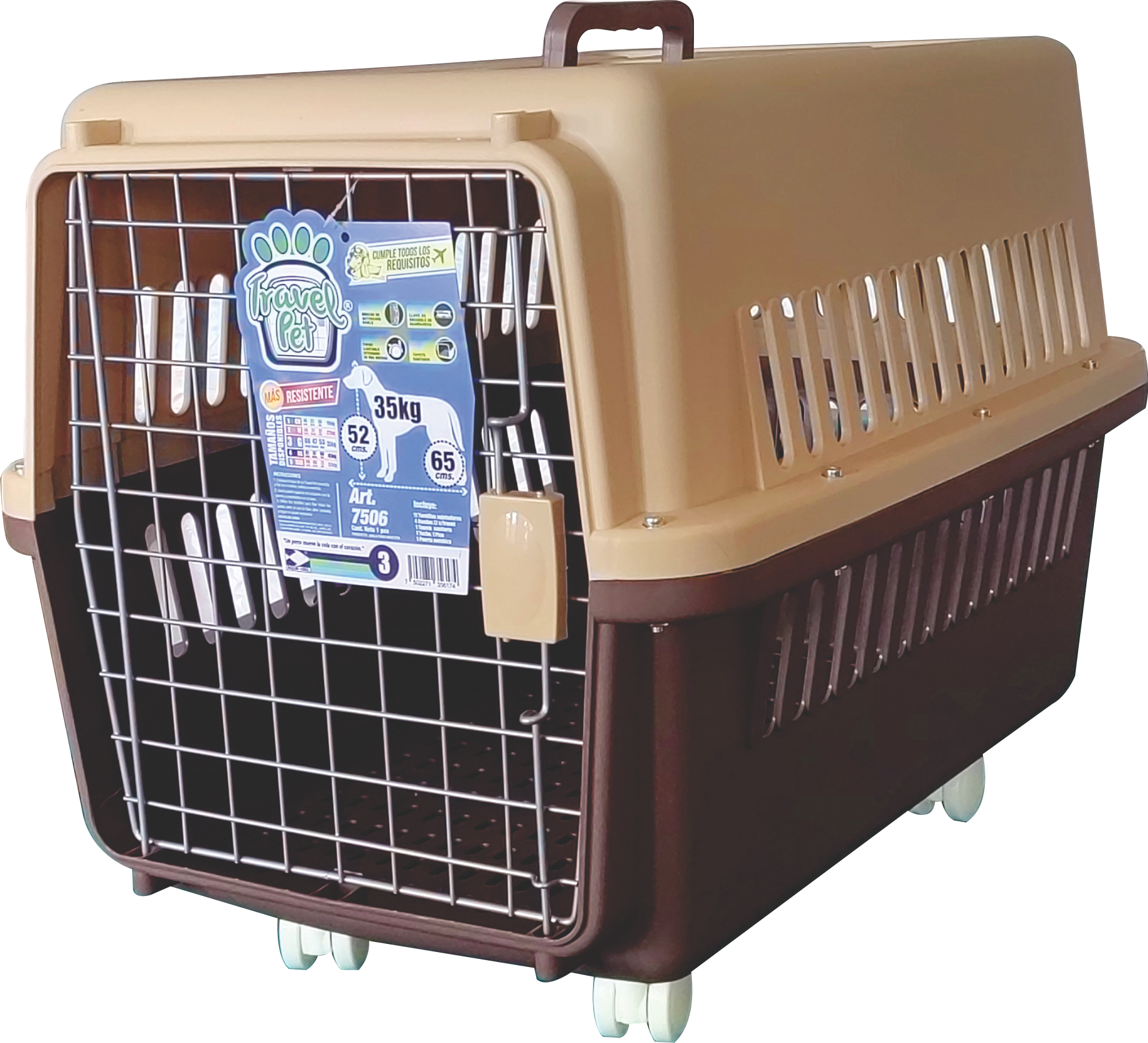 Jaula Transportadora Para Perro Mediano Kennel 66x47x46cm 7506