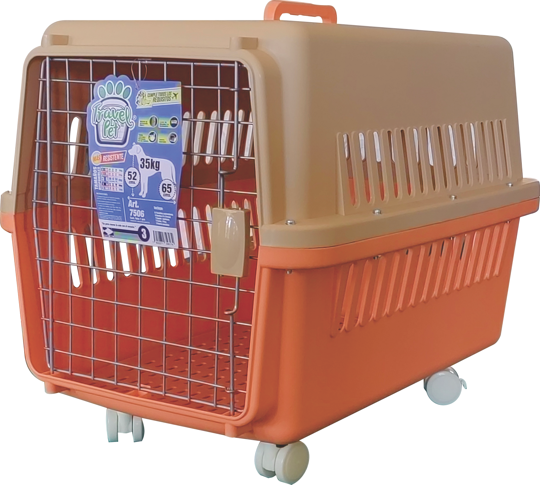 Jaula Transportadora Para Perro Mediano Kennel 66x47x46cm 7506