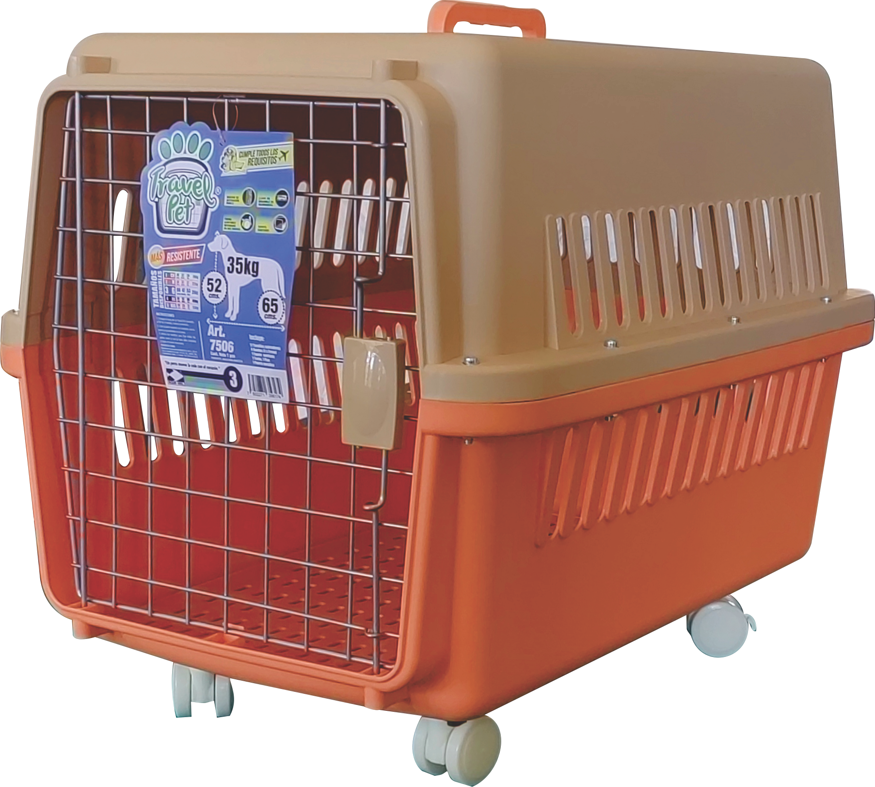 Jaula Transportadora Para Perro Mediano Kennel 66x47x46cm 7506
