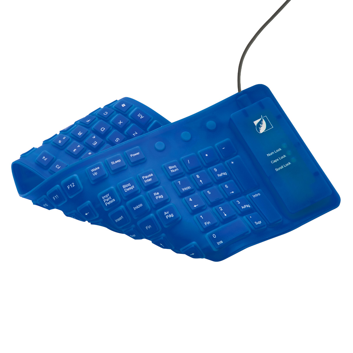 Teclado Para Pc Qwerty Green Leaf Flexible 18-8338BL