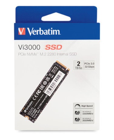 Unidad De Estado Solido Verbatim 2TB Vi3000 SATA III M.2 2280 DM. 