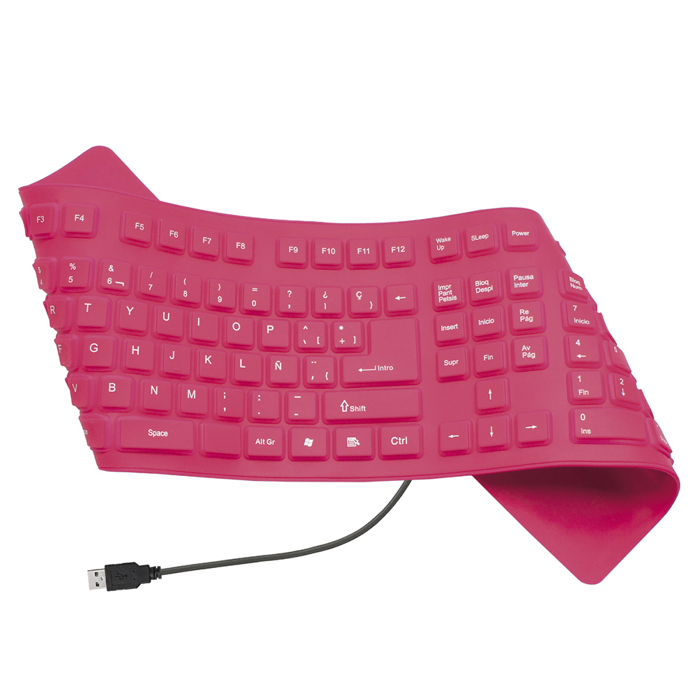 Teclado Para Pc Qwerty Green Leaf Flexible 18-8338PK