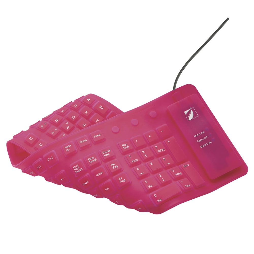 Teclado Para Pc Qwerty Green Leaf Flexible 18-8338PK
