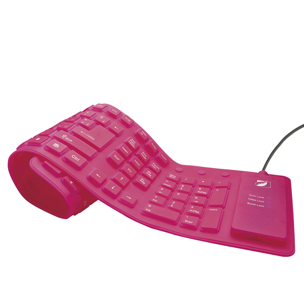 Teclado Para Pc Qwerty Green Leaf Flexible 18-8338PK