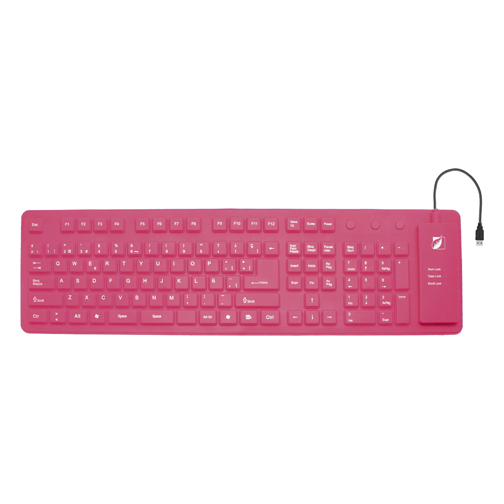 Teclado Para Pc Qwerty Green Leaf Flexible 18-8338PK