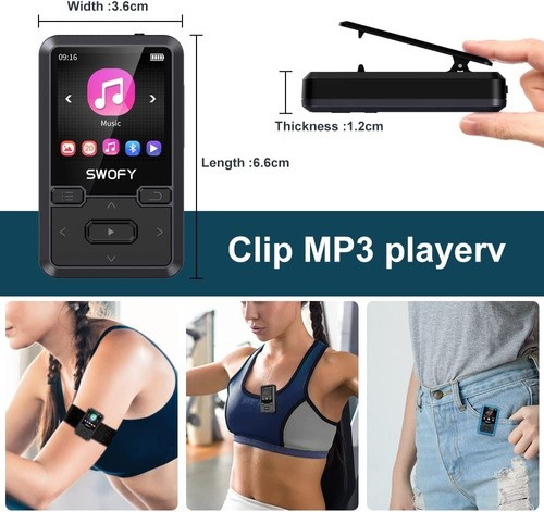 Reproductor Música Portátil Mp3 Mp4 Bluetooth Con Audífonos