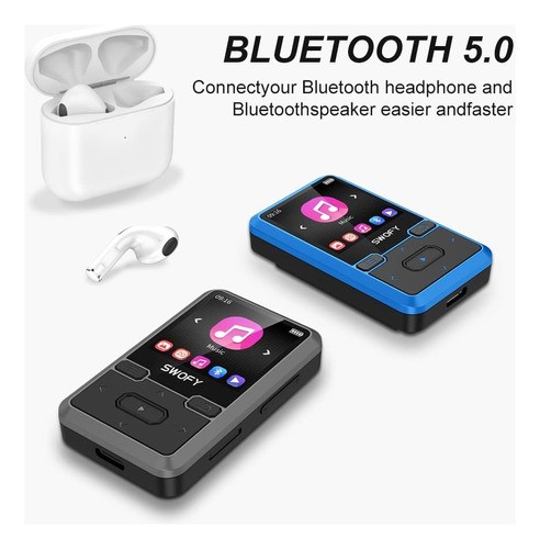 Reproductor Música Portátil Mp3 Mp4 Bluetooth Con Audífonos