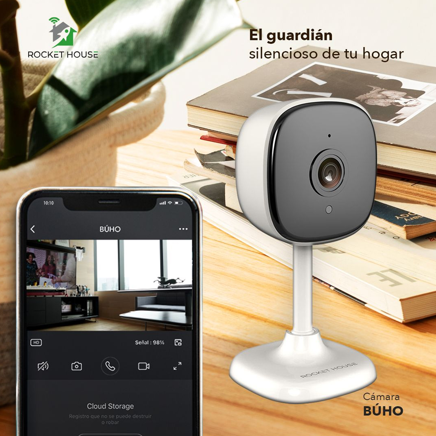 Cámara Interior Rocket House Buho Wifi Full HD