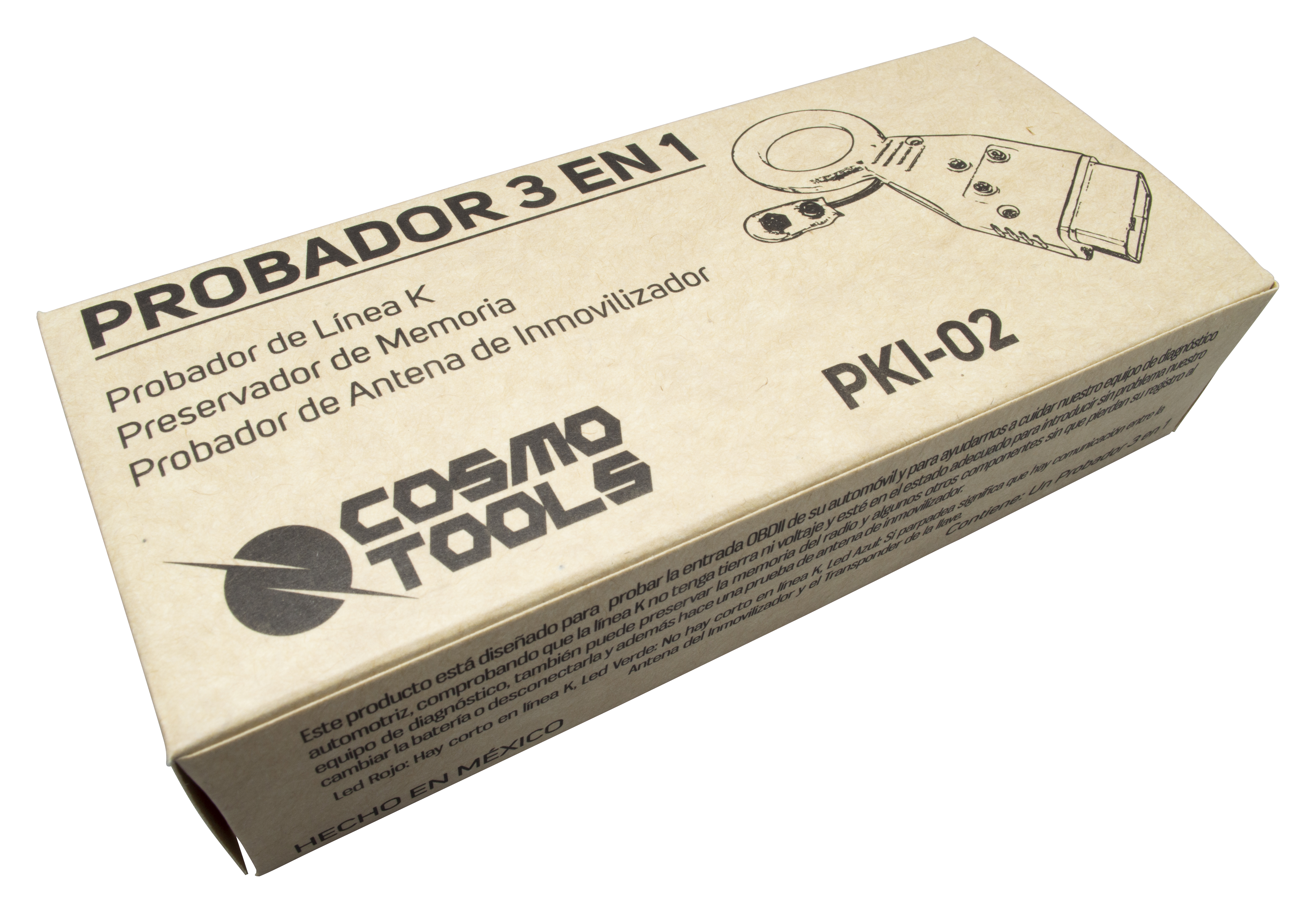 Probador OBD2 Línea K Retenedor de Memoria Automotriz 3 en 1 PKI-02.