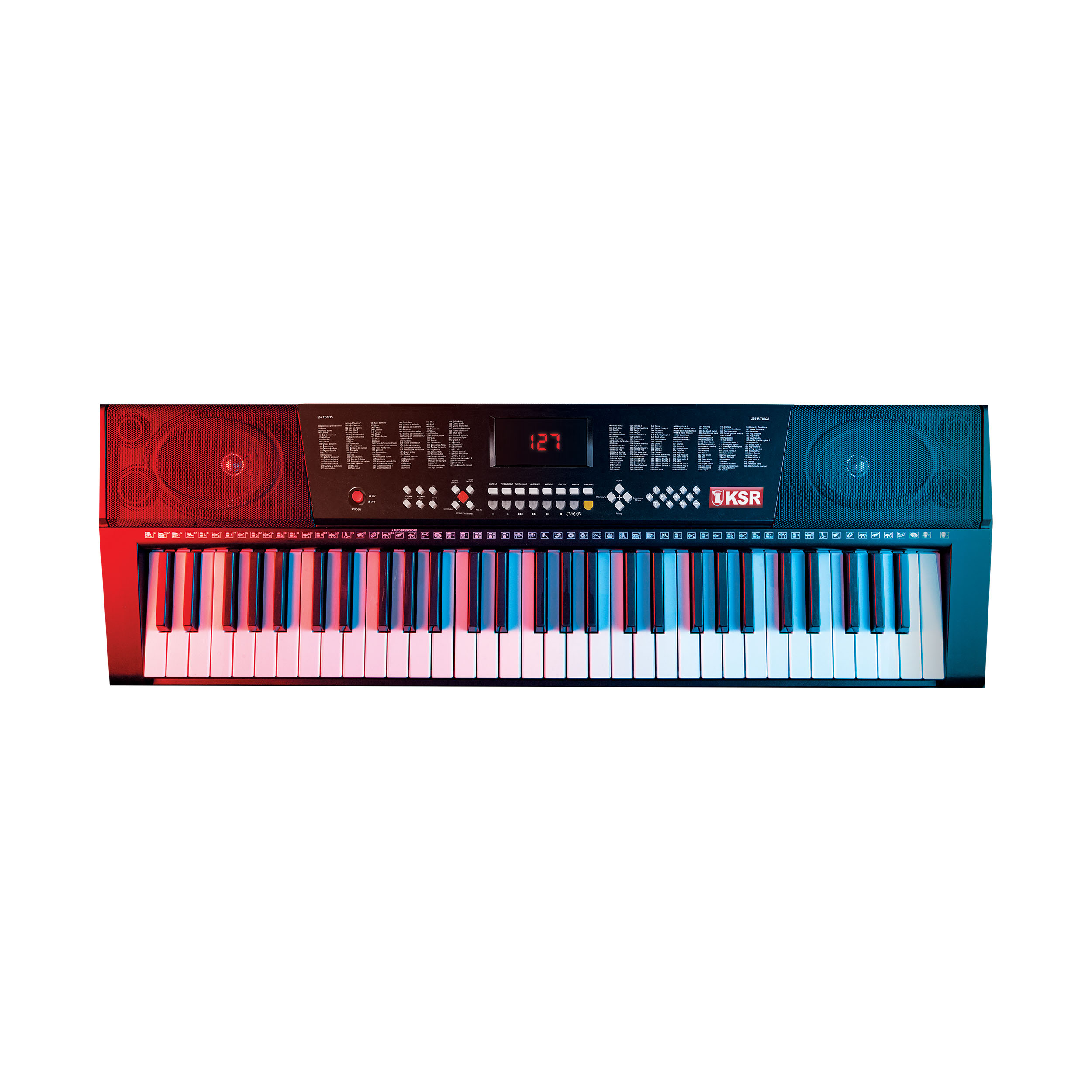 Teclado Musical Kiaser De 61 Teclas Luminosas Mtc-5495