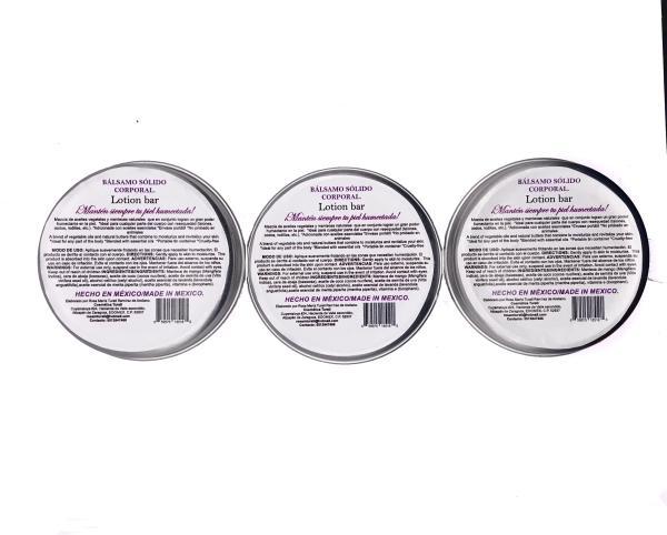 Bálsamo Corporal Sólido Lavanda Y Menta - Turati, 3 Piezas.
