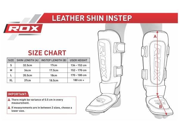 Espinilleras De Piel Rdx T2 Mma Box Sparring Entrenamiento.