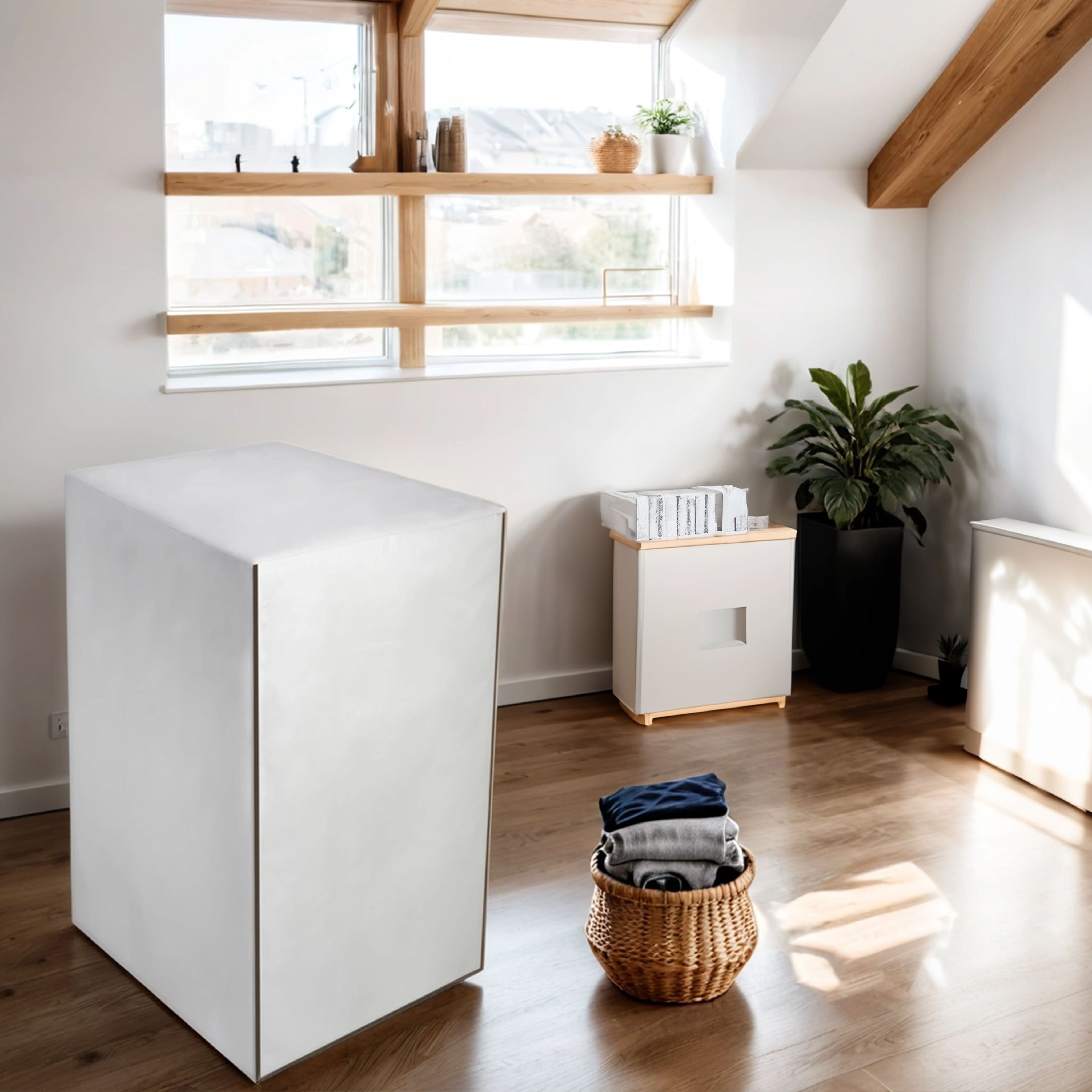 Funda Para Lavadora/Secadora de Carga Frontal con Pedestal (Protector impermeable GILA)